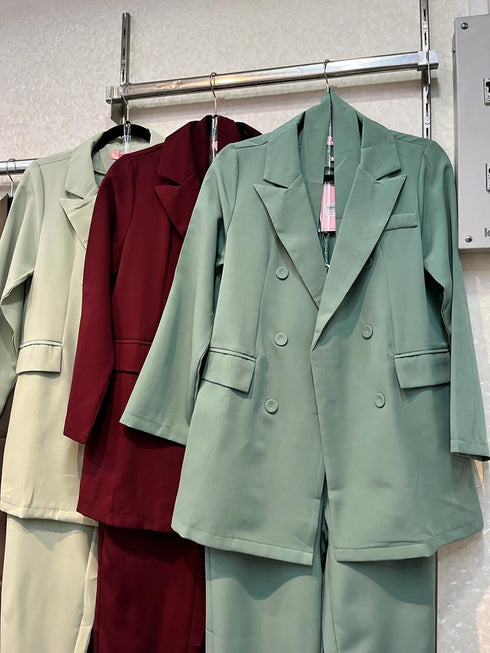 DEVASHOP Two Piece Suit  Blazer With Trouser